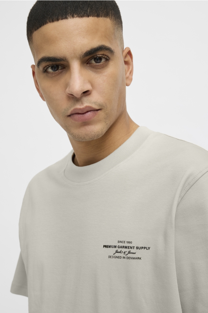 JPRBLACHAD BRANDING SS CREW NECK TE 12259357 SILVER LINING